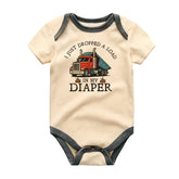 Funny Trucker Baby Bodysuit for Boys and Girls Soft Cotton Infant One Piece Cute Newborn Outfit Baby Shower Gift for Parents