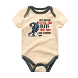 Kiddiepro Hockey Uncle Baby Bodysuit Funny Ice Skating outfit