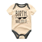 KiddiePro Birth Nailed It Baby Bodysuit Expecting Baby Outfit New Arrival Pregnancy Announcement Coming Soon Baby clothes