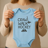 Crawl Walk Hockey Baby Boy Girl Newborn Clothes Custom Infant Bodysuit Sports Outfit