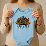Mama Mia Baby Bodysuit Italian Pasta Newborn Outfit Infant Clothes Boy Girl Short Sleeve Gift