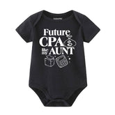 Future CPA like my Aunt Baby Clothes Future Certified Public Accountant Bodysuit Auntie's little Account in training outfit