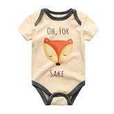 Funny For Fox Sake Baby Clothes Playful Minimalist Animal Themed Hipster Outfit Boho Trendy Custom Baby Boy Girl Bodysuit Unisex Infant Clothing Baby Shower Gift