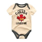 Canada Day baby boy girl clothes gift for Canadians Maple leaf outfit Custom unisex bodysuit Heritage romper personalized newborn gift