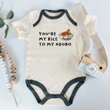 Funny Filipino Pinoy Favorite Rice Chicken Pork Adobo Baby Clothes Unisex Infant baby clothing Food Pun Bodysuit Custom Shirt heritage and culinary traditions Outfit