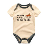 Funny Filipino Pinoy Favorite Rice Chicken Pork Adobo Baby Clothes Unisex Infant baby clothing Food Pun Bodysuit Custom Shirt heritage and culinary traditions Outfit