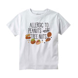 Allergic to Peanuts and Tree Nuts Toddler Shirt – Cute Allergy Alert Tee for Kids