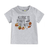 Allergic to Peanuts and Tree Nuts Toddler Shirt – Cute Allergy Alert Tee for Kids