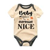 Baby Spice and Everything Nice Cute Adorable Baby Bodysuit Unisex Infant Clothing Fall Autumn Baby Clothes
