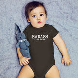 Badass like mama unisex infant baby boy girl clothes Mommy and me bodysuit Cool newborn gift with funny sayings