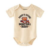 Daddy's Future Basketball Buddy Custom Infant Short Sleeve One Piece Baby bodysuit vêtements pour bébé