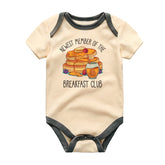 Baby Bodysuit Newborn Outfit Infant Clothes Boy Girl Short Sleeve Gif Pancake maple syrup theme