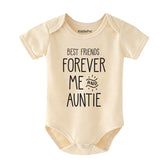 Best Friends Forever Baby Bodysuit Aunt Niece Nephew Matching Newborn Outfit Baby Shower Gift for Aunties
