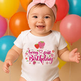 Kiddiepro First Birthday Strawberry Theme Baby Bodysuit Berry First Birthday Outfit One Year Old Clothes
