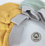 Baby Mittens & Socks Set – 3‑Pack (Mustard, Maroon, Sage) | Soft Cotton Baby Essentials – One Size