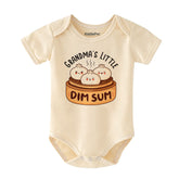 Grandma’s Little Dim Sum Newborn Baby Bodysuit Cute Asian Food Theme Infant Outfit Vêtements bébé