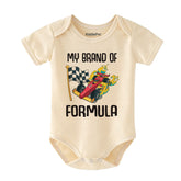 Baby Racing Car Bodysuit My Brand of Formula First Outfit Vêtements bébé