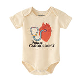 Future Cardiologist Baby Bodysuit Cute Medical Career Newborn Outfit Heart Doctor Baby Shower Gift