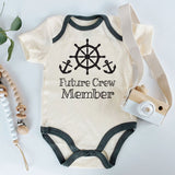 Baby Sailor Bodysuit First Crew Member First Outfit nautical baby clothes Vêtements bébé