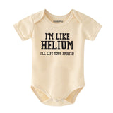 I'm like helium I'll lift spirits future chemist unisex short sleeve baby boy girl clothes custom bodysuit pregnancy announcement gift