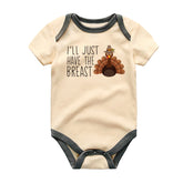Turkey Baby Clothes Adorable Cute Funny Newborn First Thanksgiving Bodysuit Boy Girl Clothes Fall Autumn Outfit Custom Baby Shower Gift Food Pun Foodie Personalized Shirt