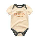 Kiddiepro Current Family Favorite Baby Bodysuit-New Addition to the family, Newest member, Youngest sibling, Grandma and grandpas favorite, loved by everyone, Adorable Baby clothes