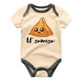 Little Samosa Baby bodysuit Lil Samosa Shirt Funny Indian Baby Outfit Samosa Baby clothes, Food Pun Baby gift