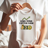Long term capital gain unisex short sleeve baby boy girl clothes Funny investment humor bodysuit newborn gift