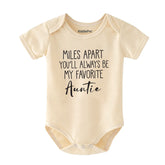Favorite Auntie Baby Bodysuit Long Distance Baby Gift for Niece and Nephew Cute Aunt Pregnancy Announcement Outfit