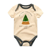 Personalized baby's name Year Christmas Snow globe Newborn Infant Baby boy girls clothes Holiday gifts for expecting mom and dad shirt