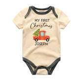 First Christmas Baby clothes Vintage Truck design Homecoming Unisex Baby Bodysuit