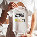 My First Road Trip Home Newborn Baby Bodysuit Coming Home Outfit Cute Baby Shower Gift for New Parents
