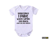 Sometimes I puke just like my Aunt Baby Bodysuit Aunt's special bond with baby Family humor in babywear (SKU#33)