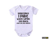 Sometimes I puke just like my Aunt Baby Bodysuit Aunt's special bond with baby Family humor in babywear (SKU#33)