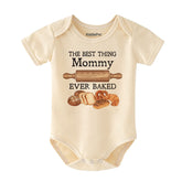 Pastry Baby Bodysuit Mommy's Best Baked unisex infant clothing Bread Lover outfit Foodie romper Newborn Gift Bakers