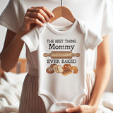 Pastry Baby Bodysuit Mommy's Best Baked unisex infant clothing Bread Lover outfit Foodie romper Newborn Gift Bakers