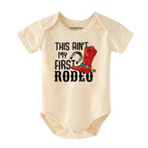 First Rodeo Baby Bodysuit Western Cowboy Toddler Outfit Funny Country Style Infant Clothes Personalized Clothes