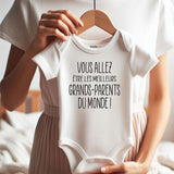 You Are Going To Be The Best Grandparents In The World Baby Bodysuit Announcement