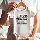 Funny Grandma Baby Bodysuit Grandparents gift surprise pregnancy announcement cute baby outfit