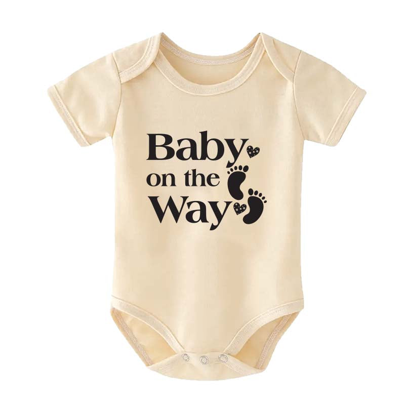 KiddiePro Baby On the Way Bodysuit Coming Soon Mom Dad's Bundle of Joy Baby Clothes Little Miracle Blessing Baby Romper Pregnancy Announcement Custom Shirt