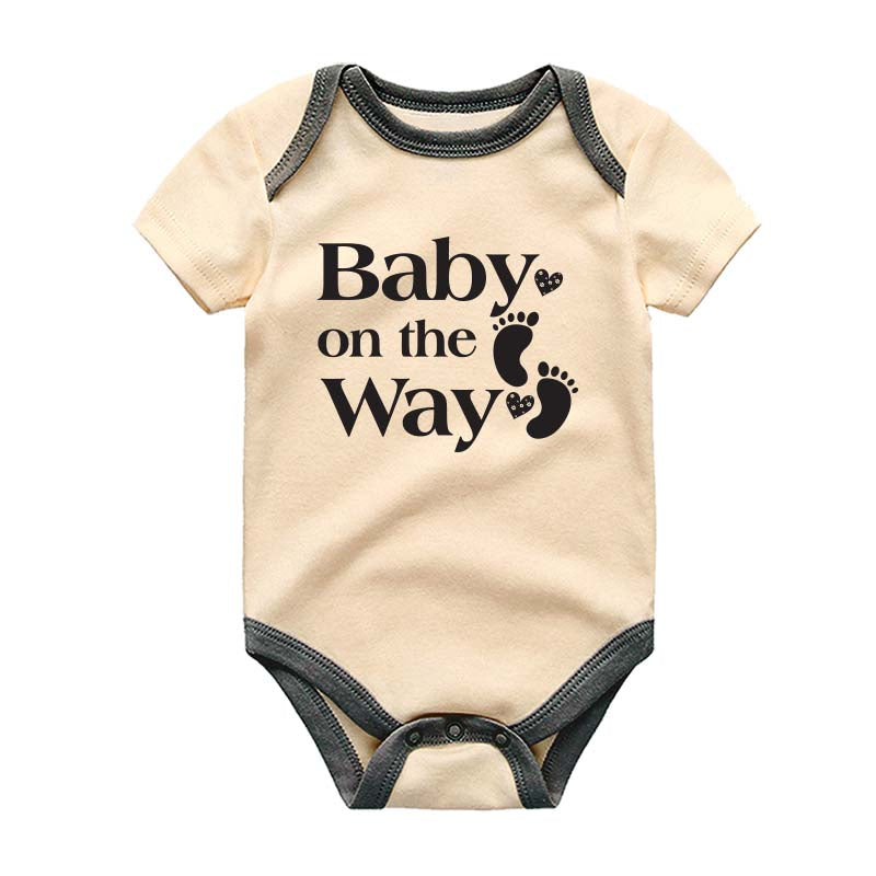 KiddiePro Baby On the Way Bodysuit Coming Soon Mom Dad's Bundle of Joy Baby Clothes Little Miracle Blessing Baby Romper Pregnancy Announcement Custom Shirt