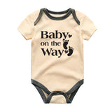 KiddiePro Baby On the Way Bodysuit Coming Soon Mom Dad's Bundle of Joy Baby Clothes Little Miracle Blessing Baby Romper Pregnancy Announcement Custom Shirt