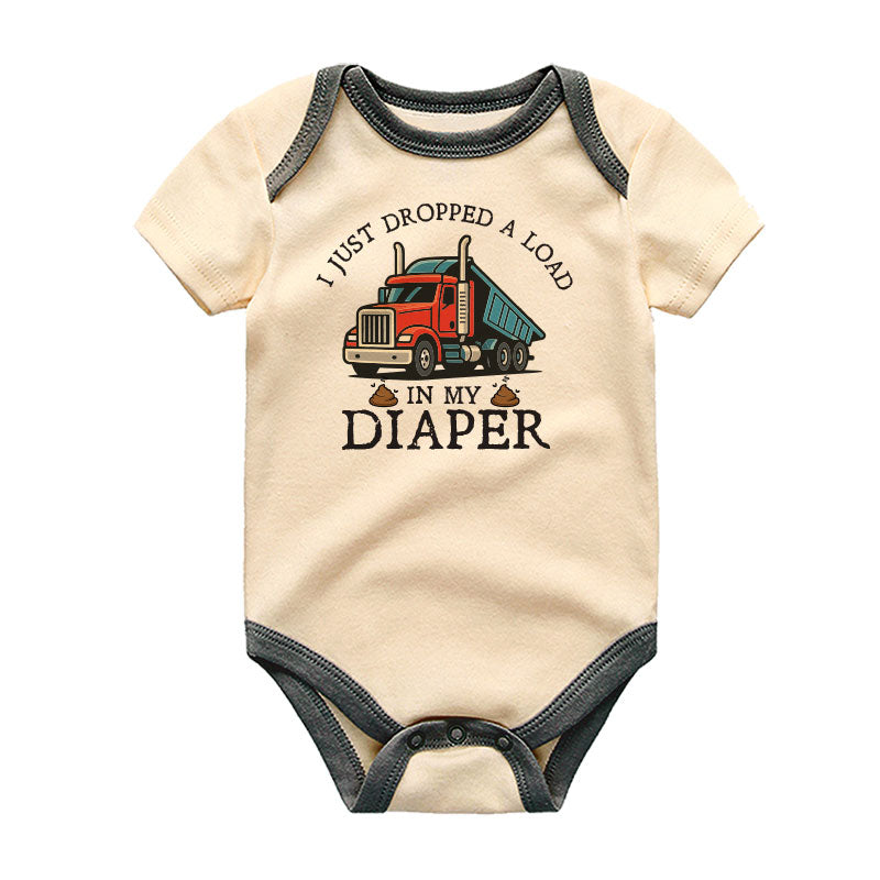 Funny Trucker Baby Bodysuit for Boys and Girls Soft Cotton Infant One Piece Cute Newborn Outfit Baby Shower Gift for Parents