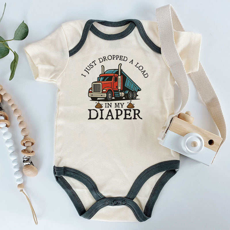 Funny Trucker Baby Bodysuit for Boys and Girls Soft Cotton Infant One Piece Cute Newborn Outfit Baby Shower Gift for Parents