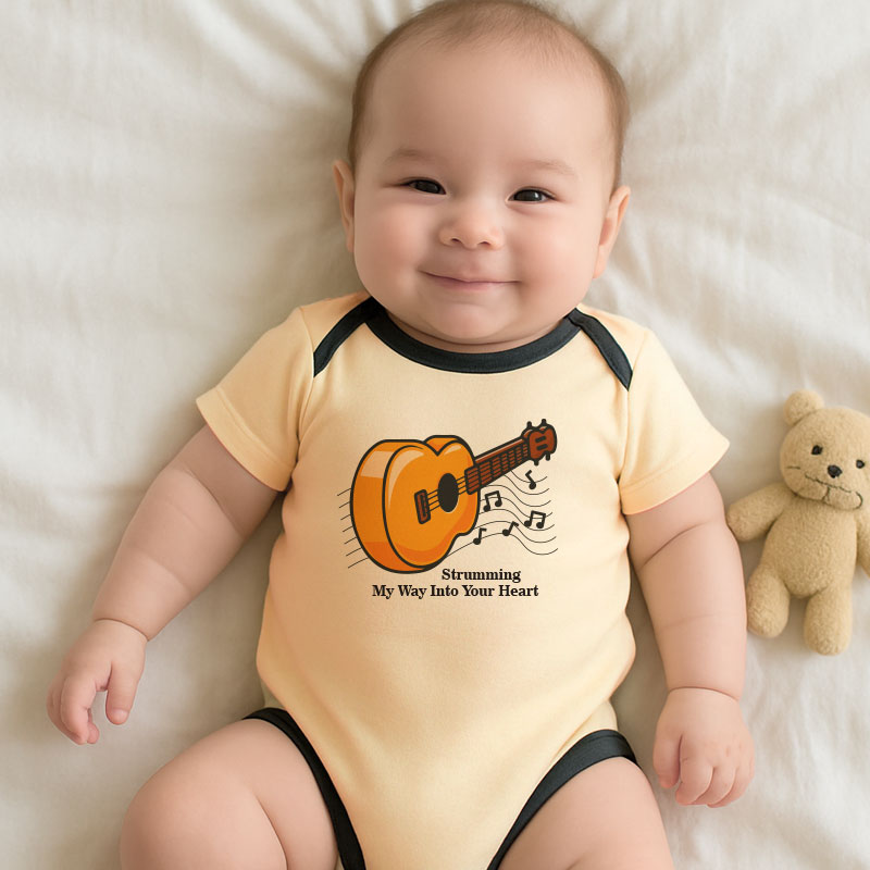 Guitar Music Baby Bodysuit Newborn Outfit Infant Clothes Boy Girl Short Sleeve Gift Idea