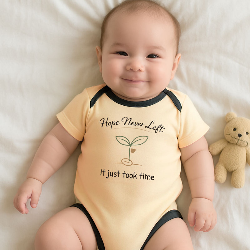 IVF Baby Bodysuit Cute Newborn Outfit for Boys or Girls Short Sleeve Infant Clothing Pregnancy Announcement gift