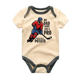 Kiddiepro Funny Hockey Dad Baby Clothes Hockey Humor Outfit