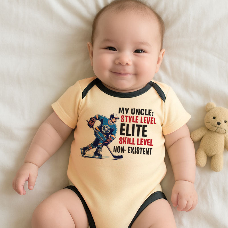 Kiddiepro Hockey Uncle Baby Bodysuit Funny Ice Skating outfit