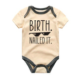 KiddiePro Birth Nailed It Baby Bodysuit Expecting Baby Outfit New Arrival Pregnancy Announcement Coming Soon Baby clothes