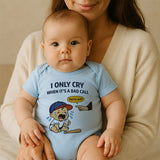 Kiddiepro Funny Baseball Baby Bodysuit for Boys and Girls Soft Cotton Infant One Piece Cute Newborn Sports Outfit Baby Gift